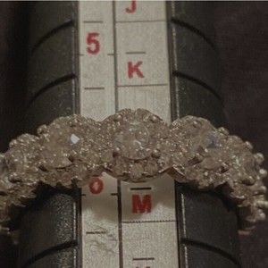 ❌sold❌925 Sterling Silver  Elegant Eternity CZ Engagement Ring Band Women Sz 6